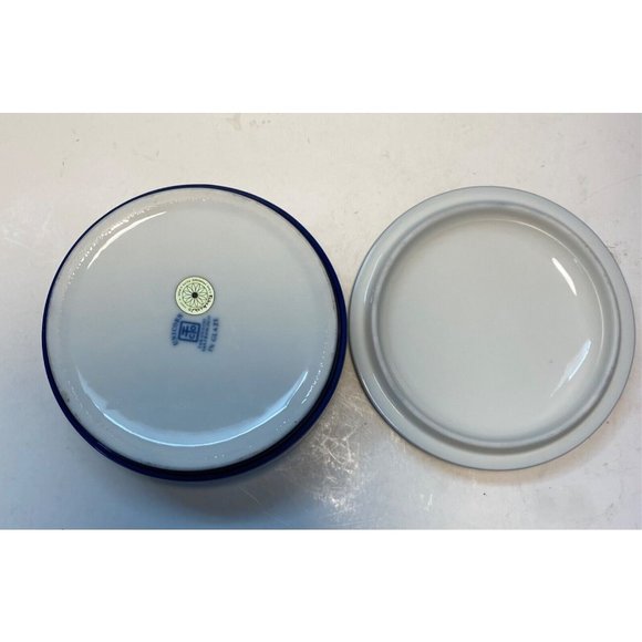 Vintage Takahashi San Francisco Blue Purple White Unicorn in Glaze Trinket Box - Picture 3 of 4